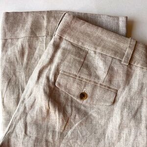 J. Crew Oatmeal Linen Trousers | Size 8 | NWT